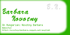 barbara novotny business card